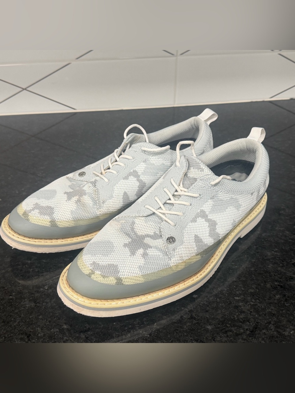G/Fore Gallivanter Camo Knit Gray Tuxedo Golf Shoes Men’s Size 11